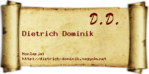 Dietrich Dominik névjegykártya