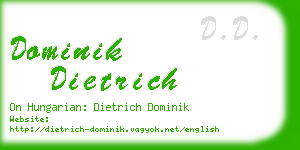 dominik dietrich business card